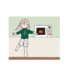 もぐもぐ女子（個別スタンプ：7）