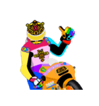 Moto Race Rainbow-colored Riders 8 @04（個別スタンプ：35）