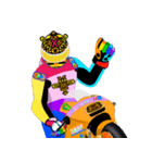 Moto Race Rainbow-colored Riders 8 @04（個別スタンプ：40）