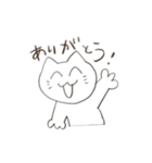 ラフなねこ（個別スタンプ：1）