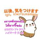 ウサギ 信頼しなさい 日本タイ（個別スタンプ：36）