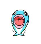 White ＆ Blue Strange Fish（個別スタンプ：5）