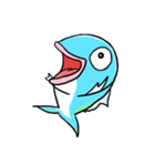 White ＆ Blue Strange Fish（個別スタンプ：20）