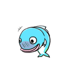 White ＆ Blue Strange Fish（個別スタンプ：28）
