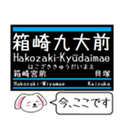 福岡の地下鉄 空港線 箱崎線 いまこの駅！（個別スタンプ：19）