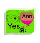 Her name is Ann.（個別スタンプ：35）