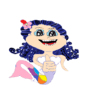 a curly hair Merman（個別スタンプ：7）