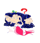 a curly hair Merman（個別スタンプ：8）