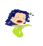 a curly hair Merman（個別スタンプ：9）