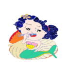 a curly hair Merman（個別スタンプ：10）