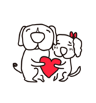 LOVE White dog（個別スタンプ：6）