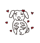 LOVE White dog（個別スタンプ：20）