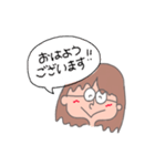 女の人_日常stamp（個別スタンプ：1）