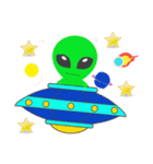 Alien head green（個別スタンプ：6）