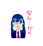 紺色ツインテの女の子（個別スタンプ：13）