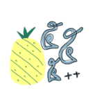 cute yellow pineapple（個別スタンプ：9）