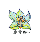 alcohol marker orchid drawing 3（個別スタンプ：2）