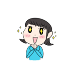 blue shirt girl 2（個別スタンプ：2）