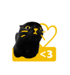 Black Cat Bibi With Yellow Eyes（個別スタンプ：8）