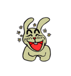 Thick eyebrows rabbit（個別スタンプ：5）