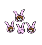 Thick eyebrows rabbit（個別スタンプ：16）