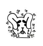 Thick eyebrows rabbit（個別スタンプ：21）