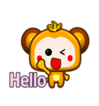 Cute small monkey coming（個別スタンプ：19）