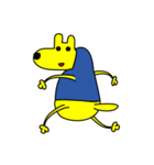 Yellow dog ＆ gray cat（個別スタンプ：1）