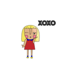 A girl with big nose（個別スタンプ：8）