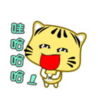 cute striped cat show time（個別スタンプ：19）