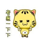 cute striped cat show time（個別スタンプ：31）