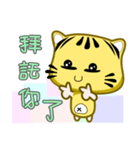 Small cute striped cat is coming（個別スタンプ：16）