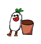 radish man with hairy legs（個別スタンプ：40）