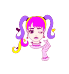 colorful kawaii girl（個別スタンプ：1）