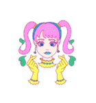 colorful kawaii girl（個別スタンプ：2）