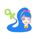 colorful kawaii girl（個別スタンプ：8）