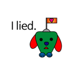 Green puppy Popo（個別スタンプ：12）