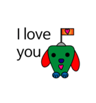 Green puppy Popo（個別スタンプ：14）