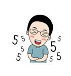 Men is glasses（個別スタンプ：13）