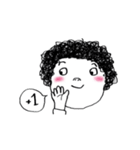 A curly hair girl（個別スタンプ：15）