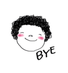 A curly hair girl（個別スタンプ：23）