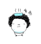 A curly hair girl（個別スタンプ：26）