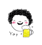 A curly hair girl（個別スタンプ：27）