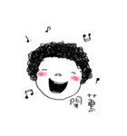 A curly hair girl（個別スタンプ：28）