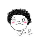 A curly hair girl（個別スタンプ：29）