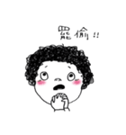 A curly hair girl（個別スタンプ：31）