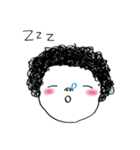 A curly hair girl（個別スタンプ：39）