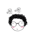 A curly hair girl（個別スタンプ：40）