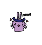 Purple Bunny Cutie（個別スタンプ：7）