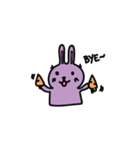 Purple Bunny Cutie（個別スタンプ：8）